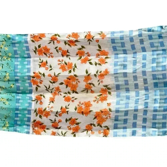 Oscar De La Renta 100% Silk scarf - Picture 3 of 7